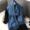 Nytt 62 farger Vinterskjerf for kvinner Langt Varmt Kasjmirskjerf Hijab Ensfarget Dame Sjal Wrap Kvinnelig Pashmina Bandana Hodeskjerf
