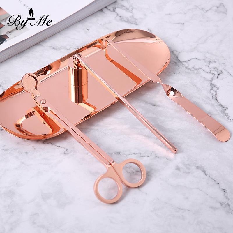 Candle Accessory Set 4-Piece Stainless Steel Candle Care Kit with Candle Snuffer, Wick Trimmer, Wick Dipper