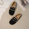 Retro Platform Heel and Fleece-lined Women's New Style Versatile Casual Loungewear Shoes
