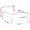 3126680 vidaXL Lit à sommier tapissier avec matelas Marron foncé 80x200 cm