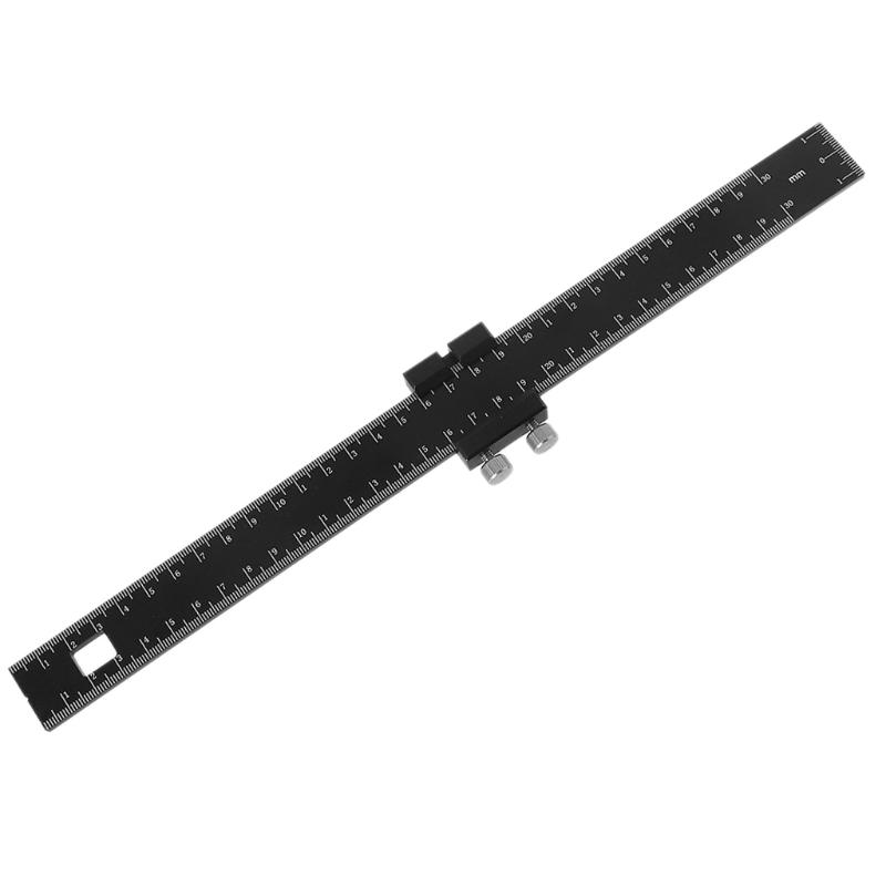 Precision Pocket Ruler Woodworking by Clear Style | Inch and Metric Indicators Professional Woodworking for T Track Rule