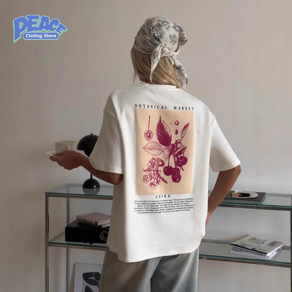 Plant Printed T-shirt for Men and Women 100% Cotton T-shirt Summer Fashion Casual Comfy Commute Short Sleeve 2000s Clothes Y2k