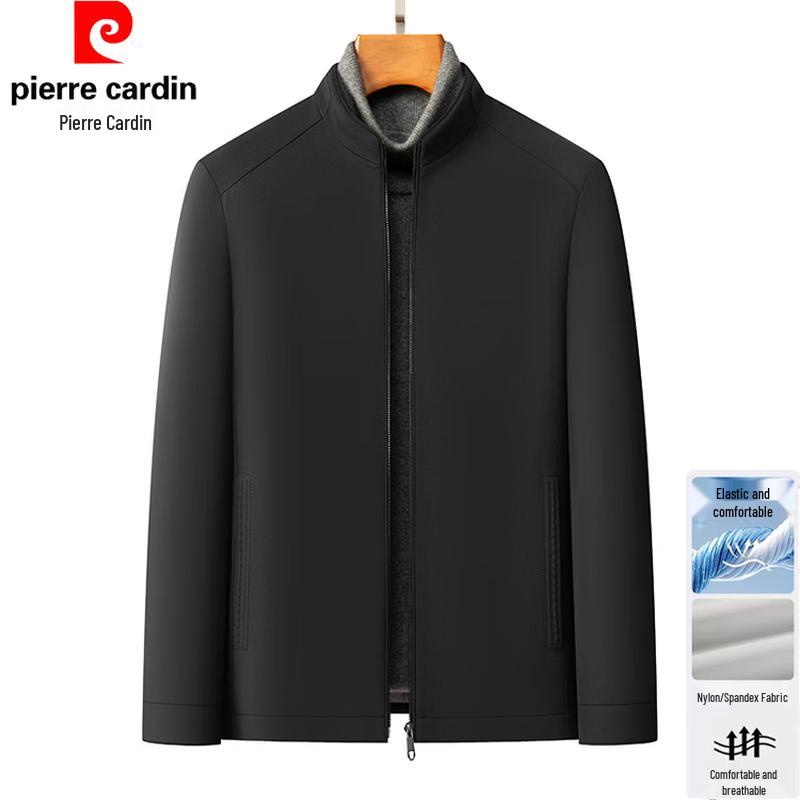 Pierre Cardin Men's Stand-Collar Business Casual Padded Jacket