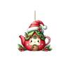 Cute Kettle Cartoon Pattern Acrylic Pendant For Christmas And Decoration Car