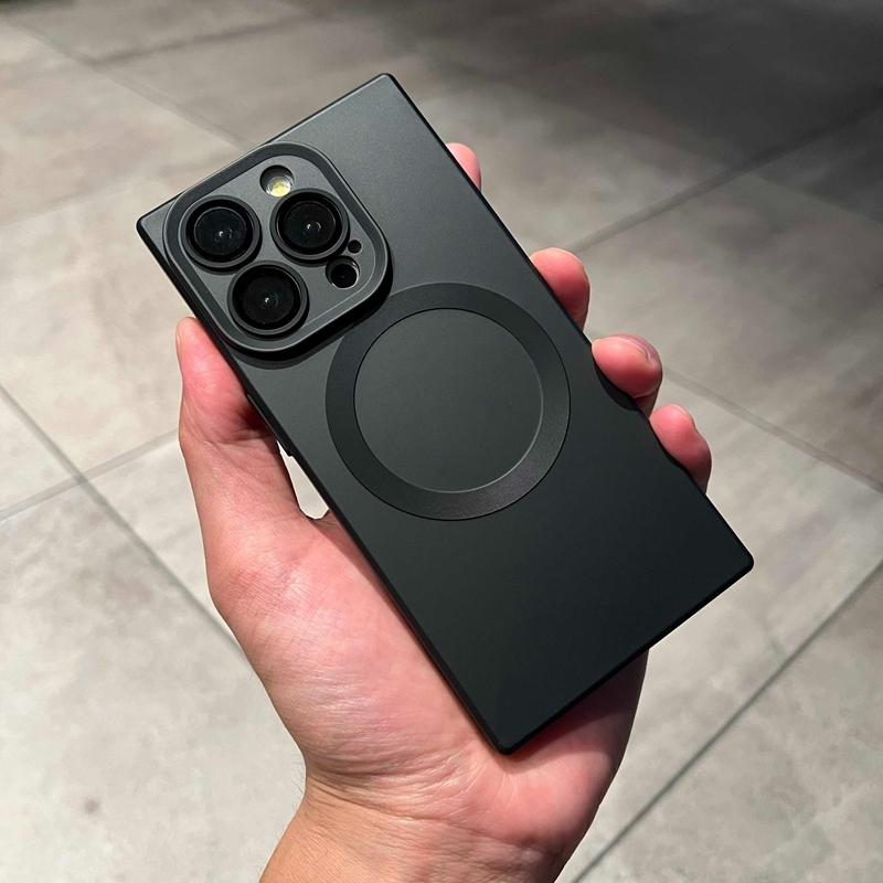 

Роскошные беспроводные чехлы Magsafe для iPhone 11 12 13 14 15 16 Pro Max Plus, мягкая силиконовая магнитная бамперная крышка For iPhone 13