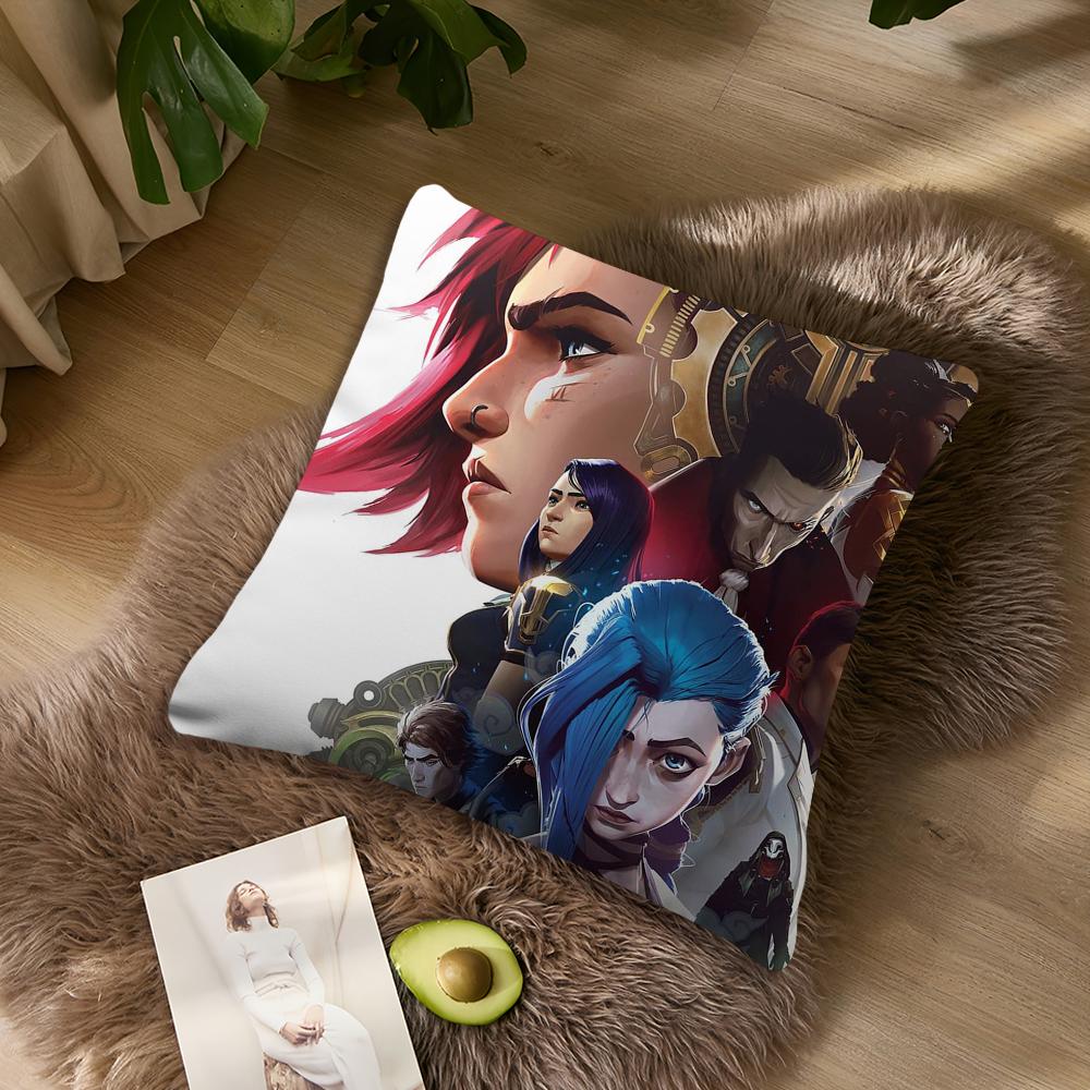 Arcane 2 L-League of L-Legends Pillow Case Living Room Home Sofa Office Shop Cover Printing Comfort Decoration Nordic Simplicity