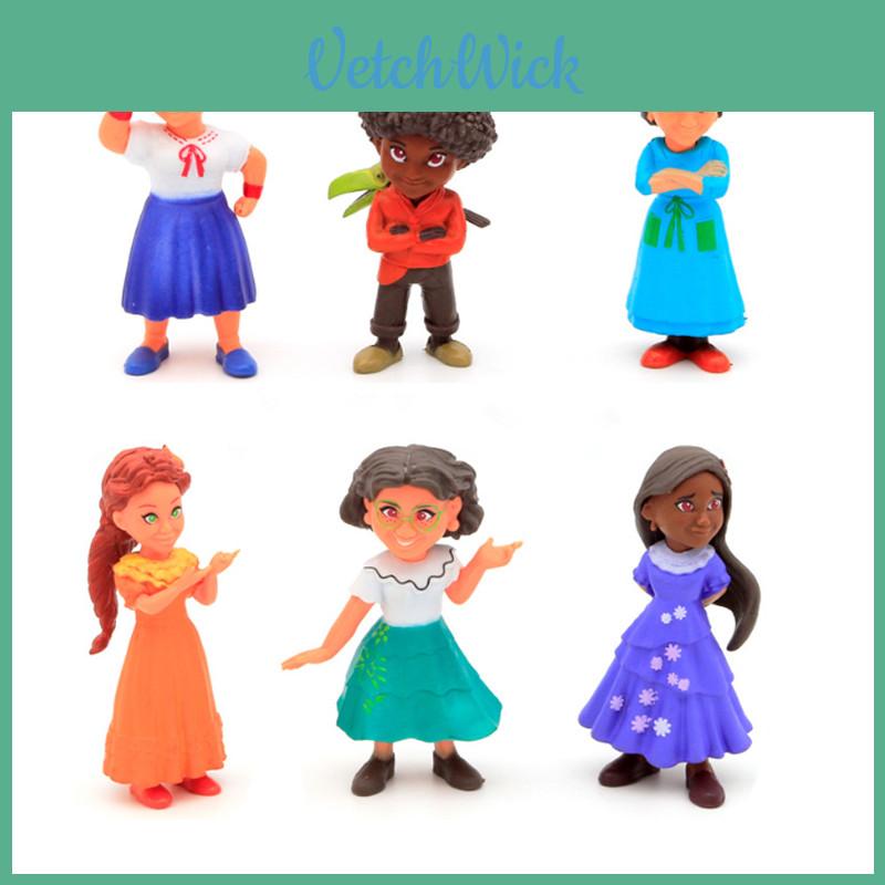 Disney Encanto Pvc Doll Collection Figures For Kids Set Of 6 Madrigal Character Toys With Accessories