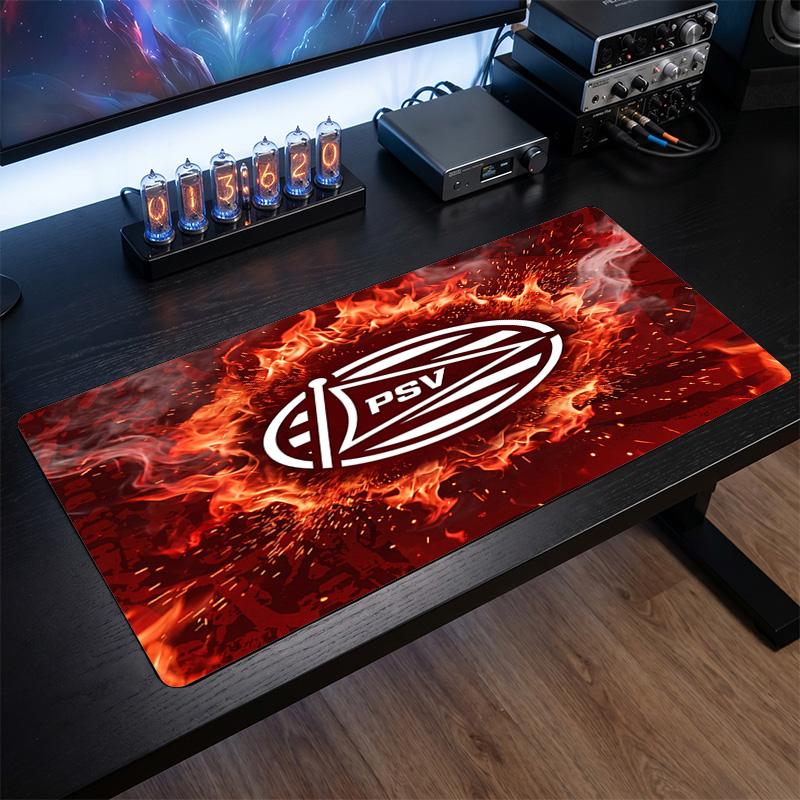 PSV Eindhoven FC Theme Pattern Mouse Pad, Soccer Logo Design XXL Gaming Desk Mat Non-Slip Computer Mouse Pad