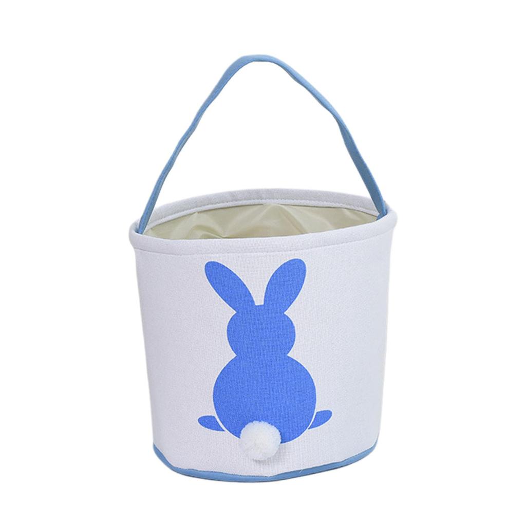 Cute Easter Egg Personalized Bag Easter Rabbit Buckets for Kids Gift Carrying Eggs, Candies and Toys Party Decor