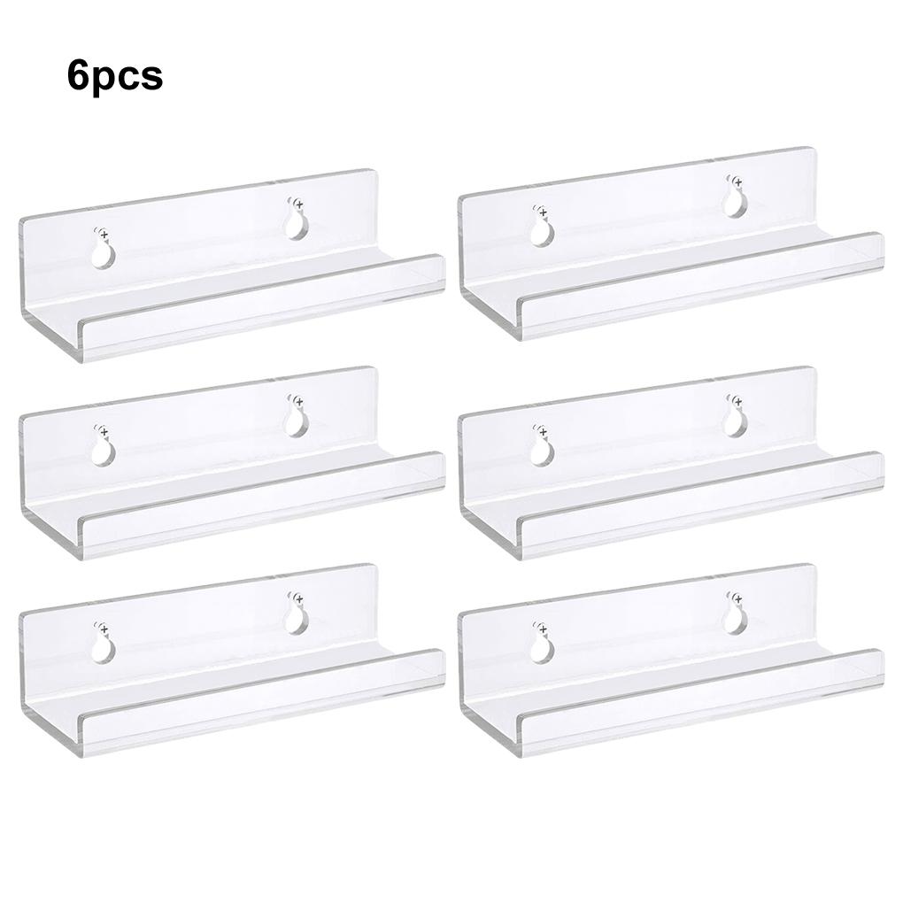 6piece Vinyl Record Display Shelf Acrylic Shelves For Home Office Organization Picture Shelf Ledge