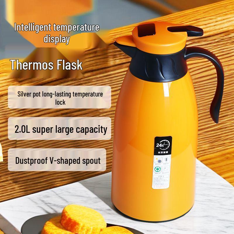 Smart Press-Type Insulated Thermos Flask for Dorms and Homes - Ideal for Hot Water, Tea, and Boiling Water