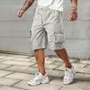New Daily Casual Outdoor Solid Color Workwear Three-quarter Length Pants for Men