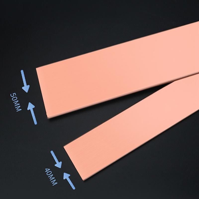 1Pz Lunghezza 200/300/400Mm Barra Piatta Striscia Rame T2 Lastra di Rame Puro Materiale CNC Fai da Te Spessore 1/2/3/4Mm Barre Lastre di Rame