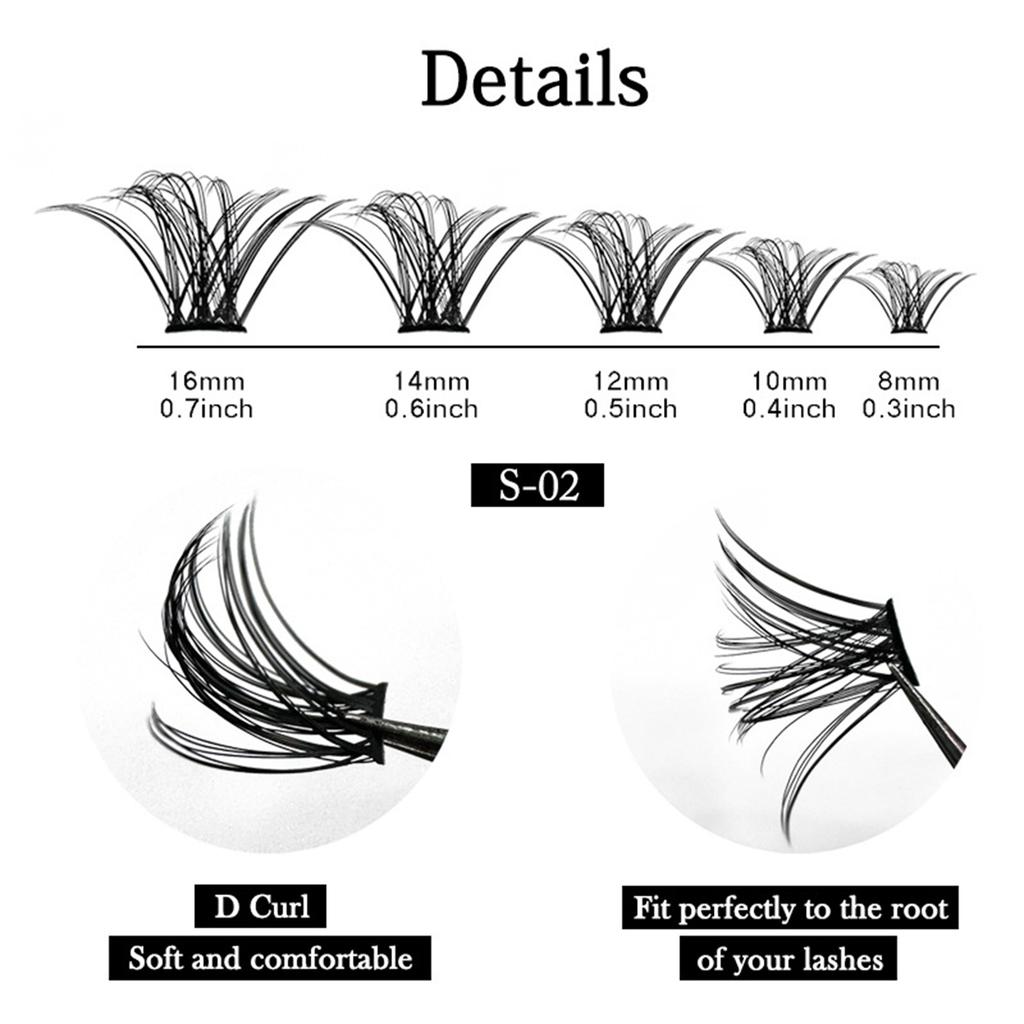 DIY Individual Eyelash Extensions Easy To Use Realistic Look Lash Extension for Women and Girls Cosmetic Supplies