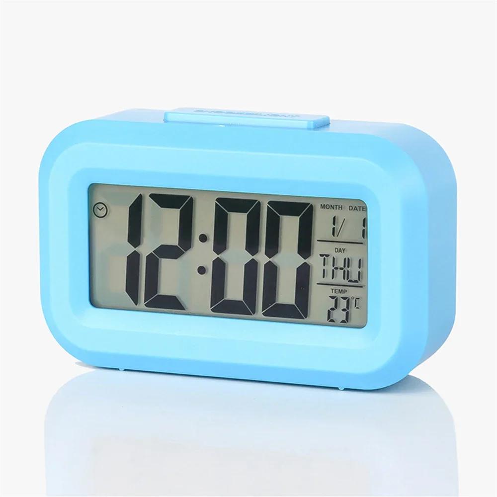 LED Digital Alarm Clock Mini Alarm Clock Suitable for Home Office Bedside Table Kids Bedroom Electronic Clocks Decor Garden