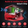 Azocek 220W Portable Power Inverter Compatible with Mil-wau-kee 18V Battery, 18V to AC 110V 4 Output&300LM LED, Inverter for Car