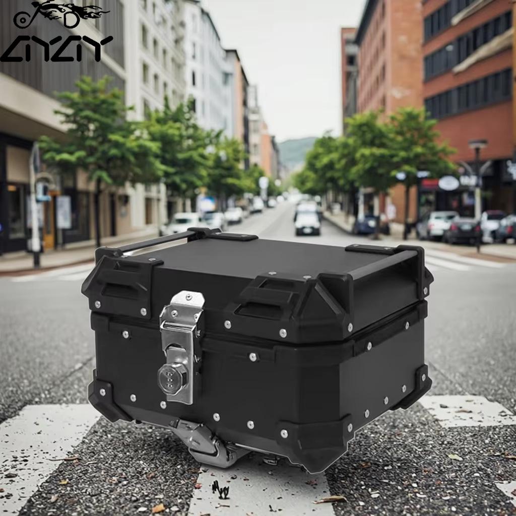 25L Wear-Resistant Aluminum Alloy Anti-Theft Motorcycle Storage Box with Password Lock, Customizable for Electric Scooters