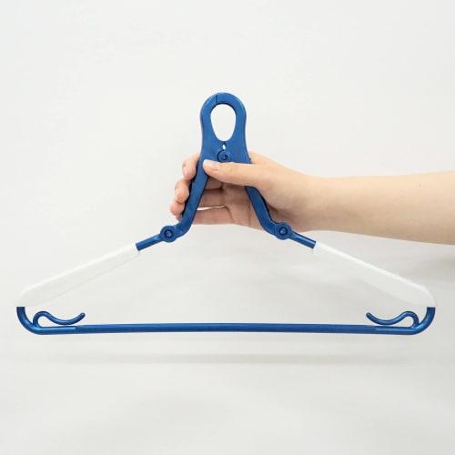 Towa Sangyo LST Laundry Select Shoulder Slide Grip Laundry Hanger, Blue, Approx. 39 x 1.5 x 22.3 cm, Pack of 3, Product Number 24844