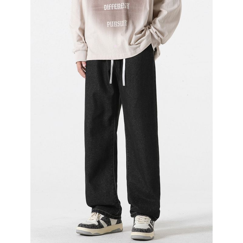 Wassup Straight-Leg Jeans for Men, Summer Thin Style, Loose Casual 2026 New Pants, Unisex High Street Long Pants