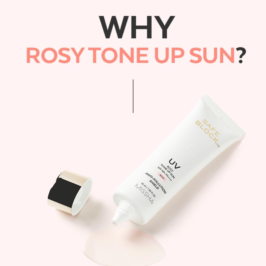 MISSHA Safe Block RX UV Rosy Tone-Up Krem przeciwsłoneczny SPF50+ PA++++ 50ml Rozjaśniająca ochrona UV dla skóry wrażliwej