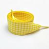 Plaid Ribbon 2.5cm Square Shoelaces - Sweet College & British Style White Shoelaces
