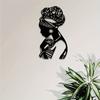 1pc African Woman Metal Wall Art Queen Hanging Black Decor Halloween Christmas New Year Gift