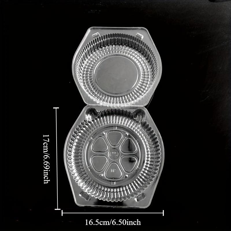 Plastic Disposable Pie Containers with Hinged Locking Lids,Round Pie Keepers,Pancake Box,Flan Cake Containers for Transport