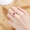 Lindon Classic Copper Alloy Zircon Ring Ladies Jewelry Wedding Promise Party Gift