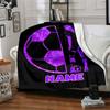 Soccer Ball Home Customize Your Name Blankets Comfortable Soft Lightweight Allseason Multipurpose Blanket For Picnics Sofas Offices Beds Living Rooms