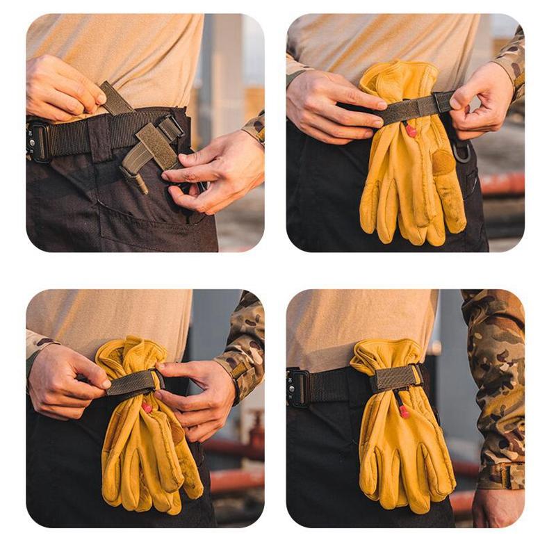 Set of 3 Outdoor Keychain Tactical Gear Clip Holder Bag Belt Keychain EDC Molle Webbing Gloves Rope Holder Military Hook  Practical Use