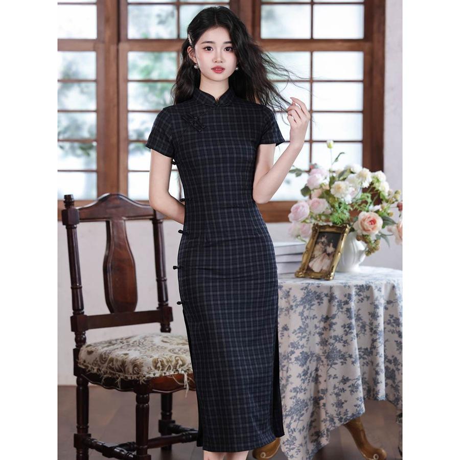 New Chinese national style retro small cheongsam improved young 1011 spring and summer literary cheongsam skirt high sense