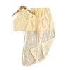 Girls' Fashionable Summer Outfit - Children's Sweet Sleeveless Top with Lace Detailing, Plus Wide-leg Pants Set