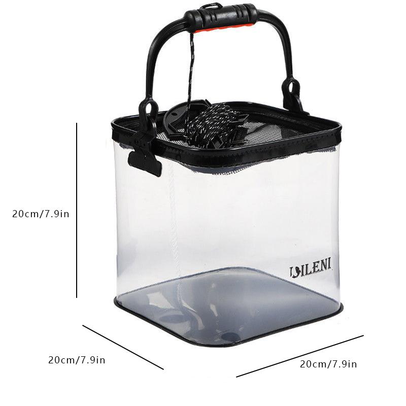 

Ведро для рыбалки на открытом воздухе, прозрачное, утолщенное, из ЭВА, квадратное, портативное, складное, для воды, складное, для хранения, аксессуары для рыболовных снастей 20cm чёрный