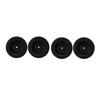 4pcs 1 10 RC Tires Set Rubber Strong Buffering High Wear Resistance Durable Wheels Set for 1 10 Flat Sports Car Black