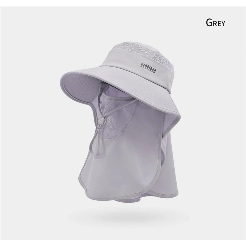 All Round Sunscreen Hat Face Mask Neck Protection One Piece Big Brim Sun Hat Women's Summer Cycling Sun Hat Without Turning Over
