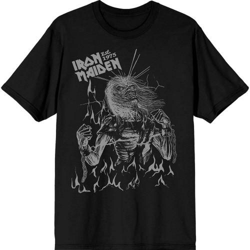 Iron Maiden Unisex Adult Est. 1975 Life After Death Flames T-Shirt