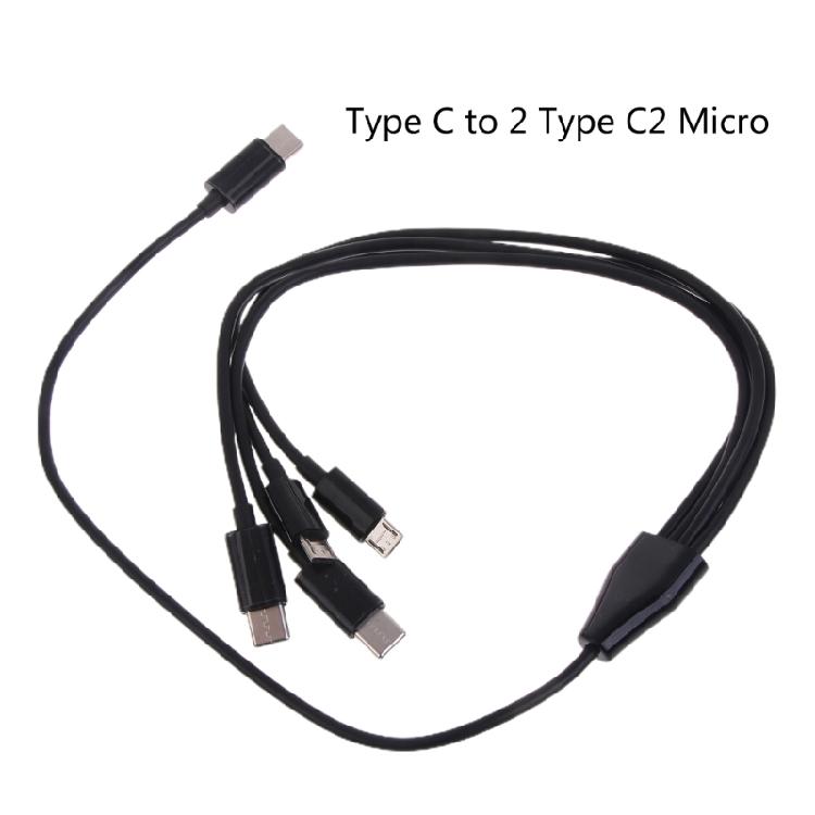 4-in-1 USB C To Multi Charging Cable USB C To Micro USB + Type C Universal