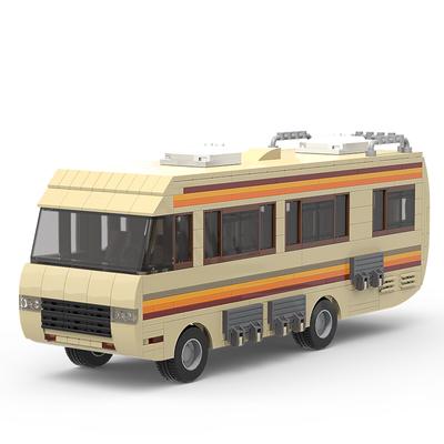 MOC Classic Movie Breaking Bad Car Building Blocks Kit Walter White Pinkman Cooking Lab RV Vehicle Model Toys For Children