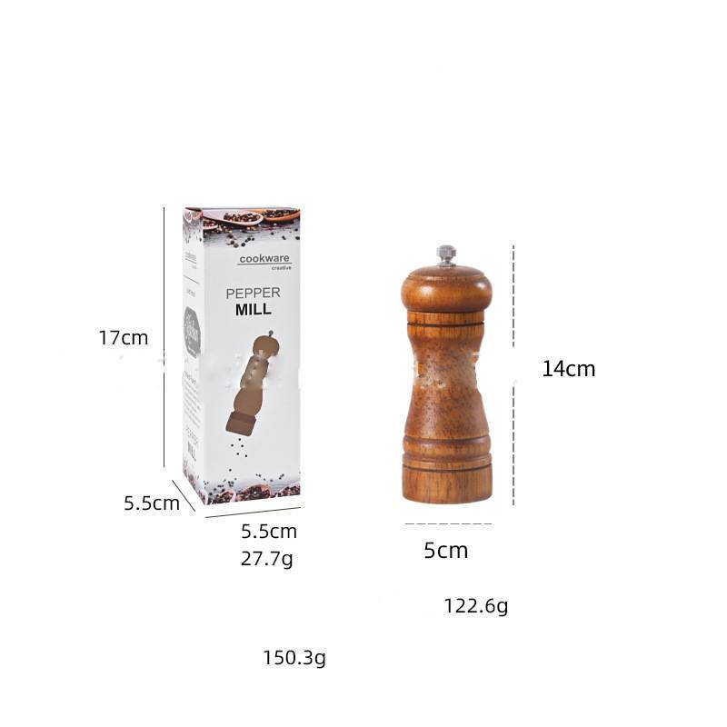 Antique Finish Wooden Spice Grinder With Manual Pepper And Salt Mill For Cooking Enthusiasts
