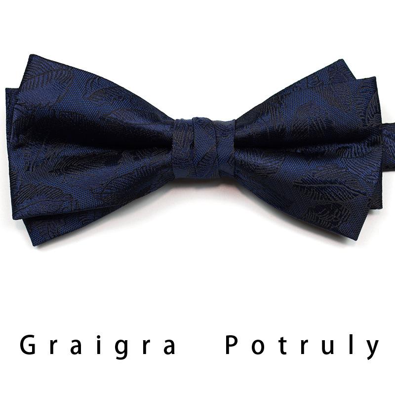 Men'S Formal Business Tie 8Cm Trend Ethnic Style Guochao Chinese Style Bow Tie Pocket Towel Set Retro Coffee