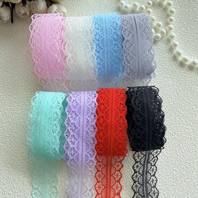 3cm Colorful Lace Trim for DIY Hair Accessories & Bow Knot Decoration - Graduation Brooch & Ribbon Craft J53.