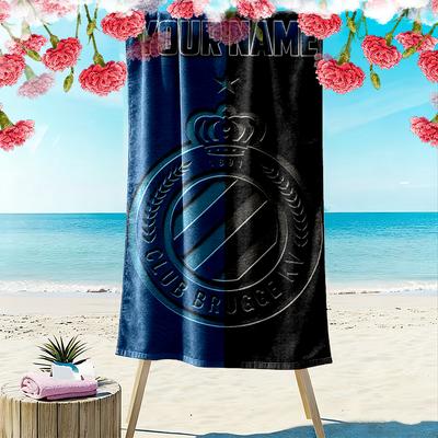Custom Name Club Brugge Kv Print Beach Towel, Large Soft Quick Dry Towel for Beach Camping Swimming