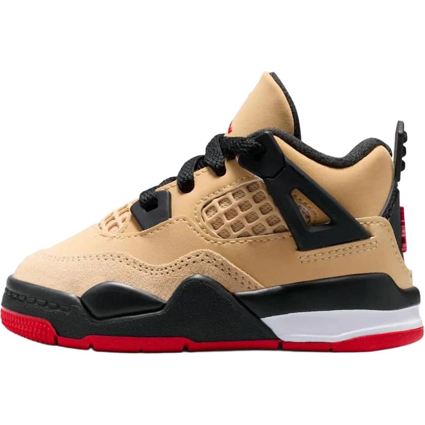 Air Jordan 4 Retro TD Pizza Baby Sneakers Tan Sesame White IH2095-200