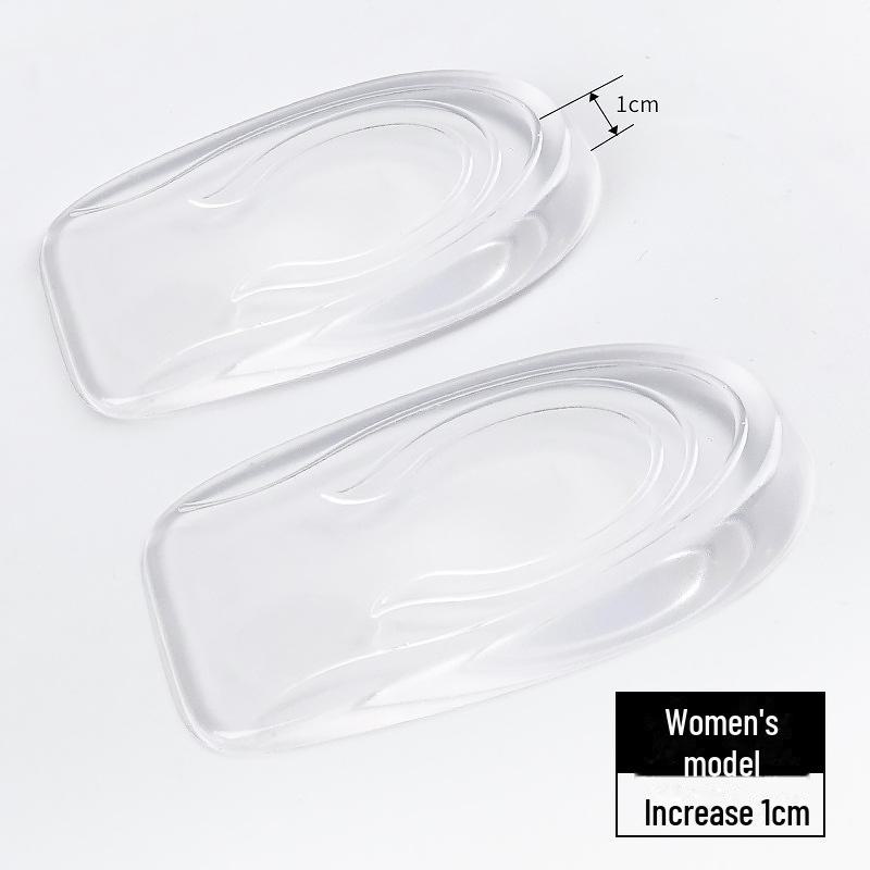 Unsichtbare Stoßdämpfende Silikon-Ferseneinlagen: Rutschfest, Waschbar, Unisex, Halbe Größe.