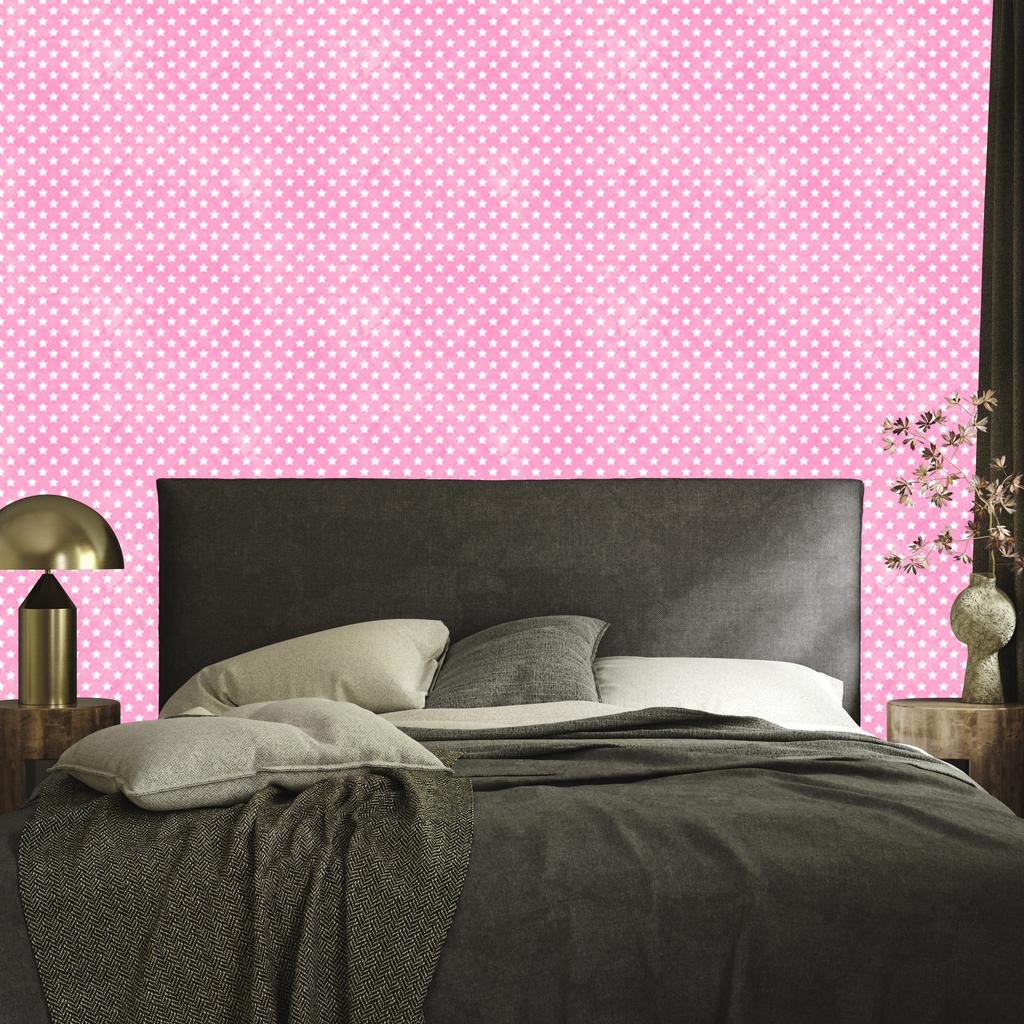 Powder Pink Stars Wallpaper, Subtle Detail for Living Room and Bedroom 50x1000