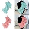 Polyester Flower Brooch Pin 3D Flower Pin Polyester Brooch Elegant Lapel Pin Wedding Dress Corsage for Daily Party Wear