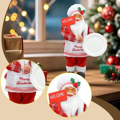 15.75'' Santa Figurine Christmas Decoration Tabletop Centerpieces Collectible Ornament Standing