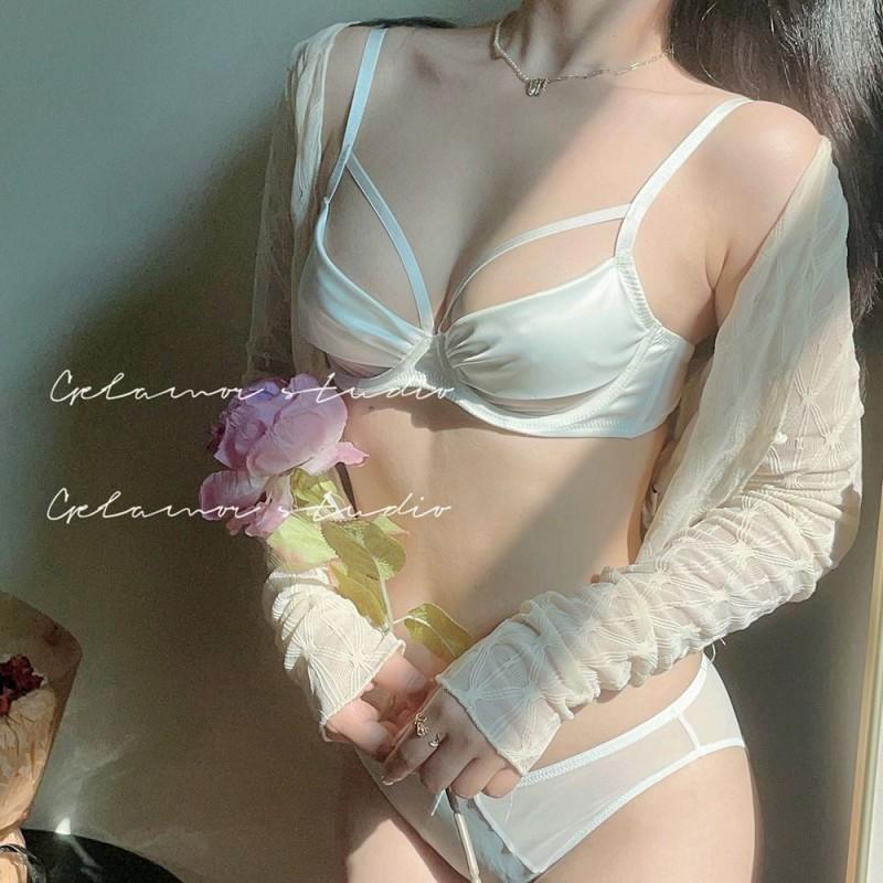 Sexy Wireless Bra Set Push Up Support Thin Breathable Lingerie Women
