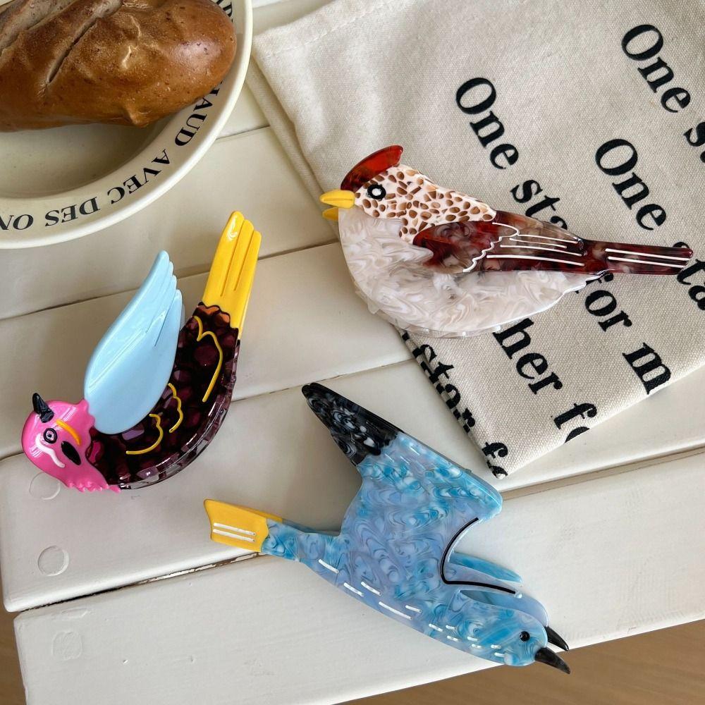 Creative Cartoon Animal Shark Clip Woodpecker Swallow Bird Hair Claw Streetwear