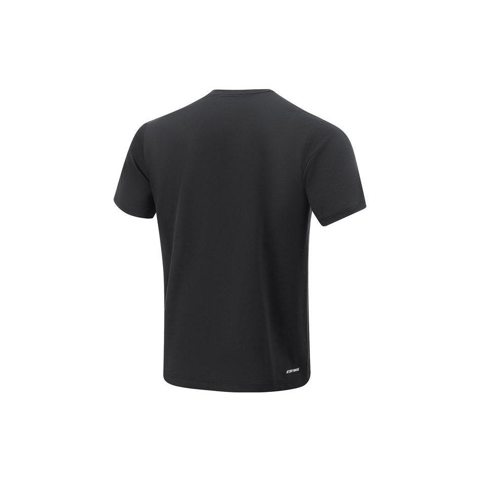 Li-Ning Cooling Tea T Quick-Dry Cool Round Neck Pullover Casual Sports Short Sleeve T-Shirt Men Tops Black ATSU591-2